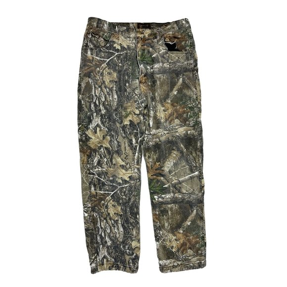 Vintage 1990s 36x32 Fleece Blanket Lined Camouflage Faded Jeans